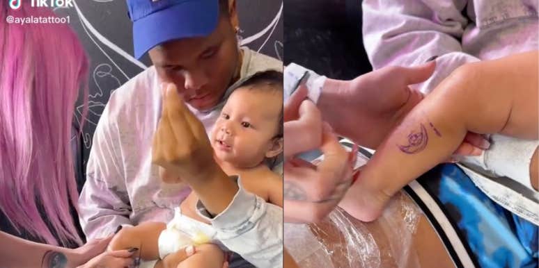 Tattoo Artist Slammed For 'Inking' Baby After Dad Gets A Similar Tattoo Tattoo artist inks baby