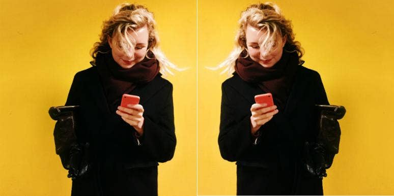 The Crazy Lesson I Learned From Going On 80 First Dates woman looking at phone