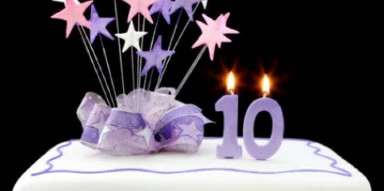 10 year anniversary cake with stars cake stars 10 ten candles years anniversary birthday