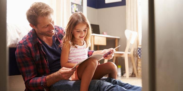 The Priceless Thing Parents Must Do To Raise Smart, Creative Kids father reading book to daughter