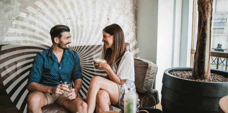 Couple on first date