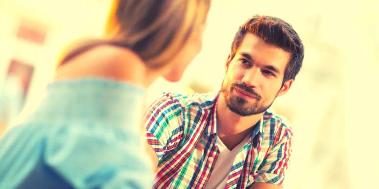 Things Guys Say And What They Really Mean man looking at woman