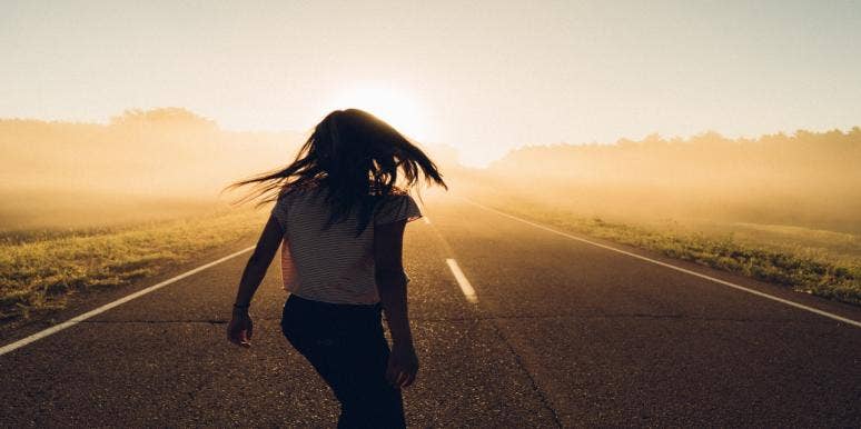 These Are The Things I Never Had The Chance To Say To You woman walking away desert road