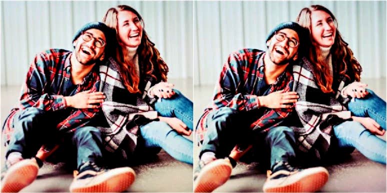 8 Things To Do Together In The New Year happy couple sitting together on the floor laughing