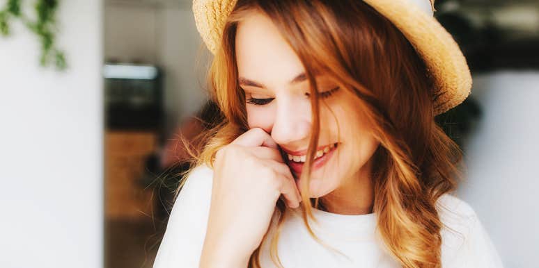 how thinking about thinking can help achieve goals glowing young woman with red hair and hat