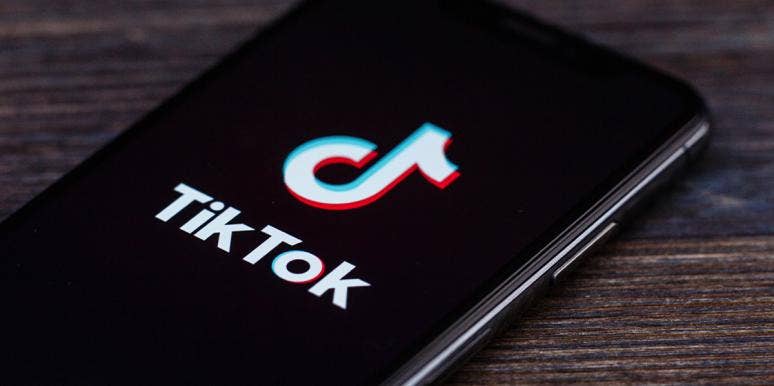 TikTok application an an iPhone