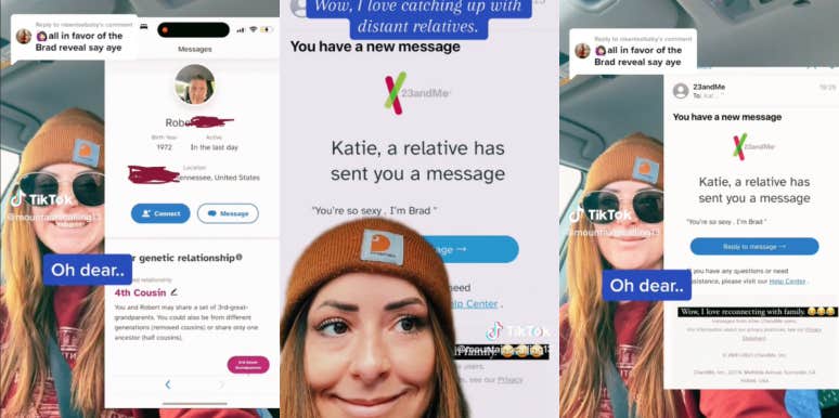 Woman Claims Her Cousin Tried To 'Hit On' Her Through 23andMe Katie, messages on 23andme from her cousin