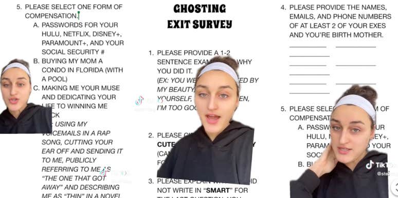 Woman Creates 'Exit Survey' To Send To Guys Who Keep Ghosting Her Stephanie D'Agostini
