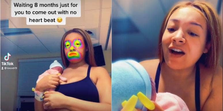 Mom Dances With Stillborn Baby In Viral Video Claiming It's A 'Coping Mechanism' lexie posting stillborn baby tiktok