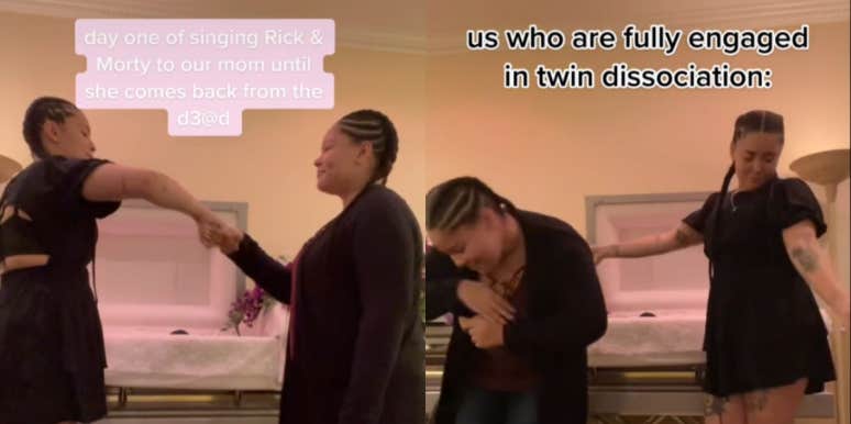 Sisters On Tik Tok Receive Criticism For Following Trend In Front Of Mother's Open Casket tik tok dance rick and morty