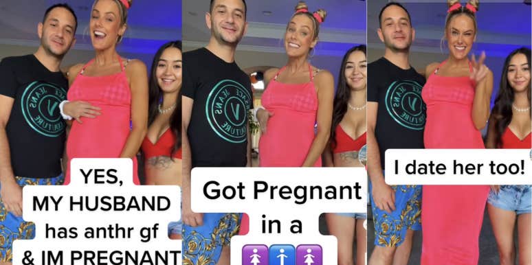 Pregnant Woman Reveals That She, Her Husband And Her Husband's Girlfriend Will Raise The Baby tiktok, relationship