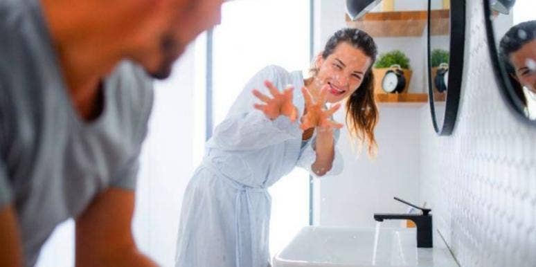woman practicing home organization when feeling overwhelmed woman practicing home organization when feeling overwhelmed
