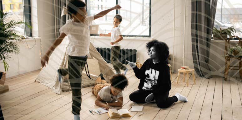 Mom with her sons 