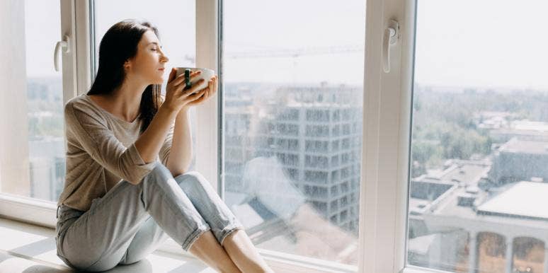 I'm Tired Of Basic Human Needs Being Seen As "Self-Care" woman drinking coffee