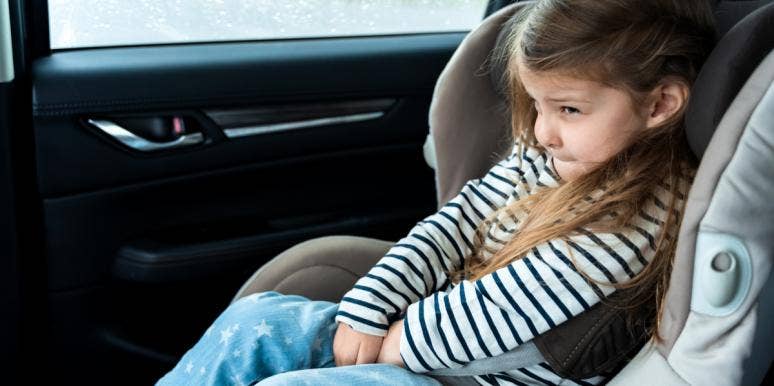 My Toddler Got Her Period: A Strange But True Medical Story toddler girl in carseat