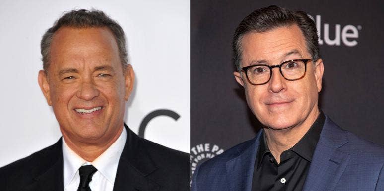 Tom Hanks and Stephen Colbert