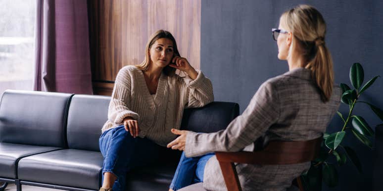 Relationship Experts Reveal The #1 Complaint They Hear From Unhappy Wives In Therapy woman in therapy
