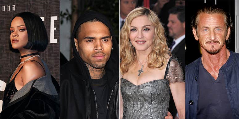 6 Most Toxic Celebrity Couples In Hollywood rihanna chris brown madonna sean penn
