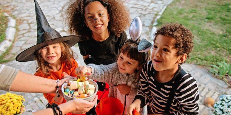 Trick Or Treater Was Stealing Halloween Candy Bars From Kids trick or treating kids