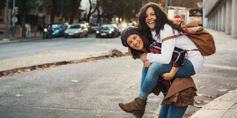 two women showing empathy two women showing empathy