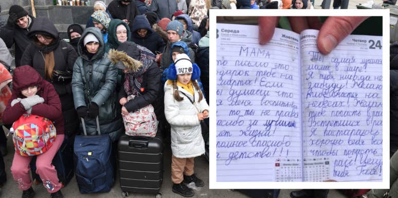 9-Year-Old Ukrainian Girl's Letter To Mom Who Died During Russian Invasion Ukrainian refugees, letter from Ukrainian girl to mom killed during war
