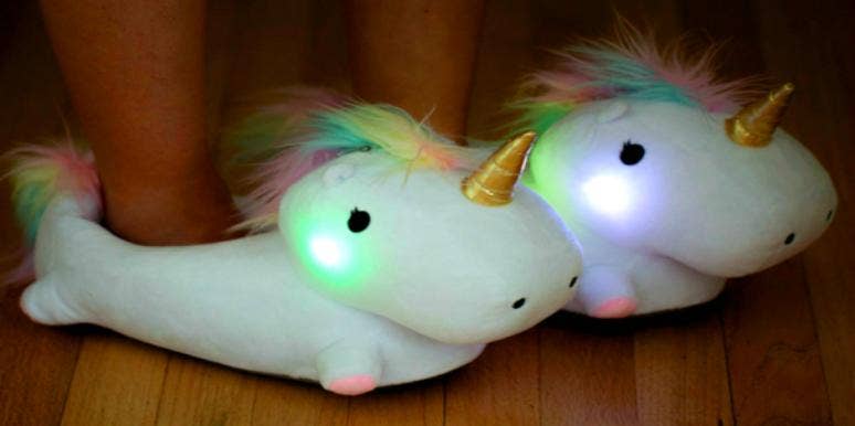 These Unicorn Light-Up Slippers Make The Perfect Unique Gift These Unicorn Light-Up Slippers Make The Perfect Unique Gift