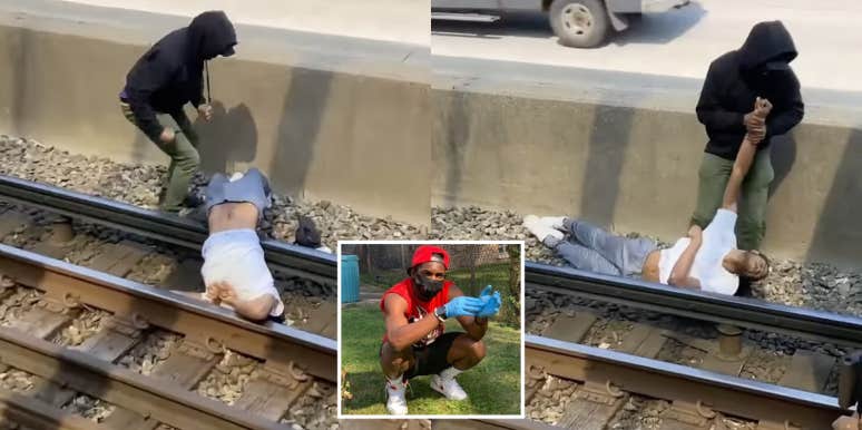 Man In Video Jumps Down To Save Someone From Electrified Tracks Anthony Perry video