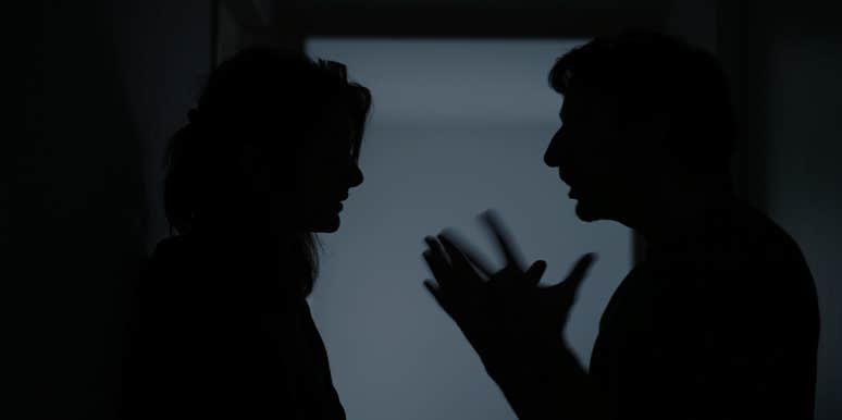 The Punishment For Cheating Should Never, Ever Be This couple arguing in the dark