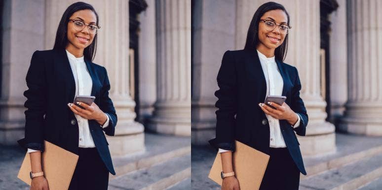 5 Ways Mindful Leadership Keeps You From Being A Scrooge business woman with folder on steps