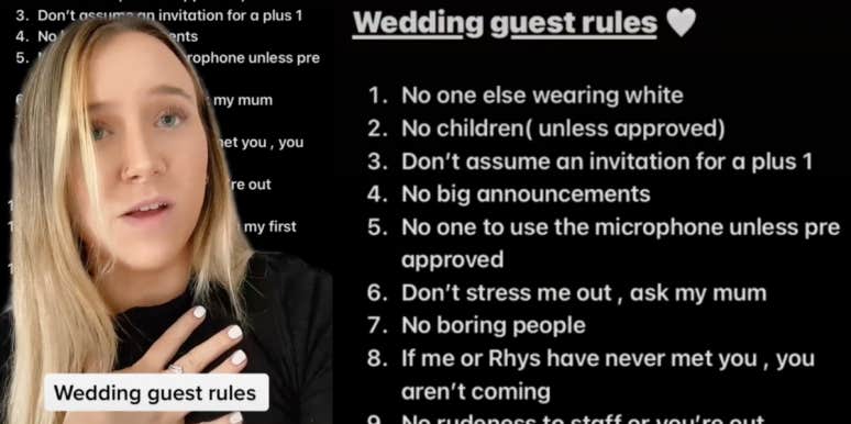 Woman Reveals 13 Strict Rules For Wedding Guests, Sparking Debate Wedding guest rules TikTok