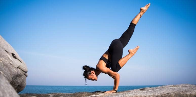 Woman doing yoga Woman doing yoga