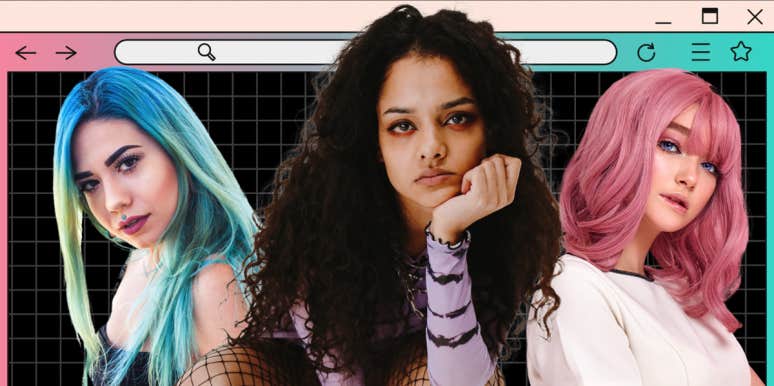 What Is An E-Girl Or E-Boy? Slang Meaning & Definition Explained egirls with colored hair