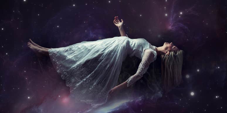 What Is Astral Projection & How To Have An Out-Of-Body Experience woman's body floating