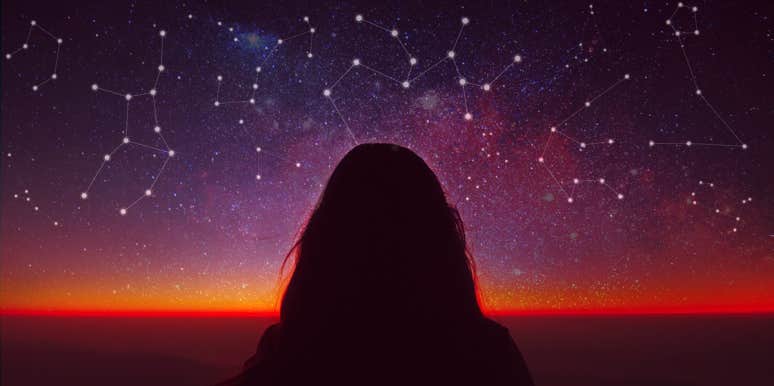 What Is My Rising Sign? What Your Ascendant Sign Means woman standing among constellations and stars