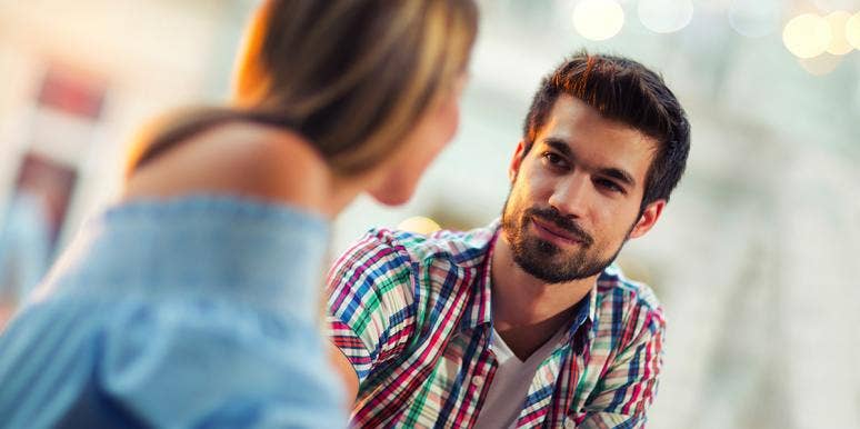 This Personality Test Will Tell You What Men See When They Look At You man looking at woman