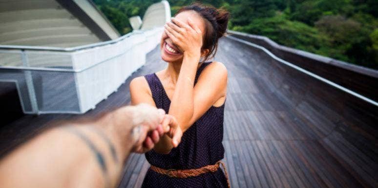 Do Guys Like Big Thighs? What Men Think Of 16 Female Body Parts woman blushing holding hands