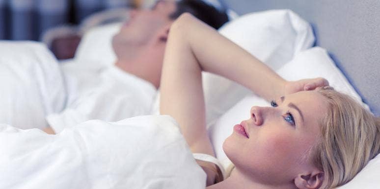What You Tell Me When You Talk In Your Sleep woman awake in bed