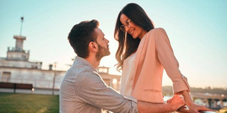 Why Does He Stare At Me So Intensely? 5 Things Prolonged Eye Contact From A Guy Might Mean man staring intensely at a woman