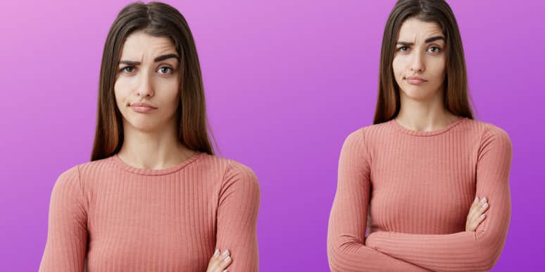 Why Don't Guys Ask Me Out? 5 Possible Reasons confused woman standing with her arms folded
