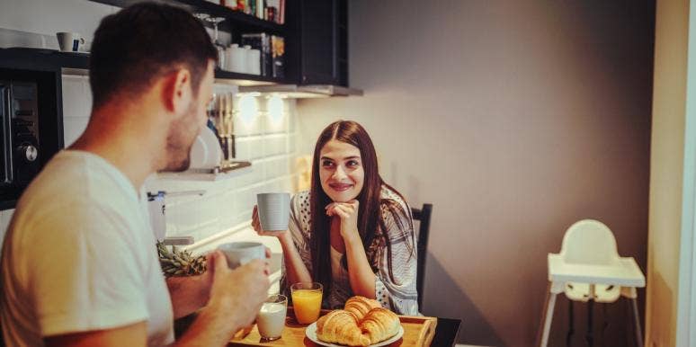 couple discussing online marriage counseling couple discussing online marriage counseling
