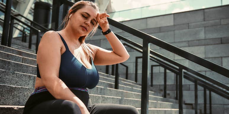 25 Reasons You Can't Lose Weight, No Matter How Hard You Try woman tired after running
