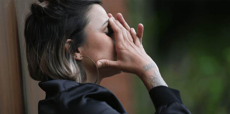 I Lived A Lie Until I Could No Longer Deny The Truth woman covering eyes