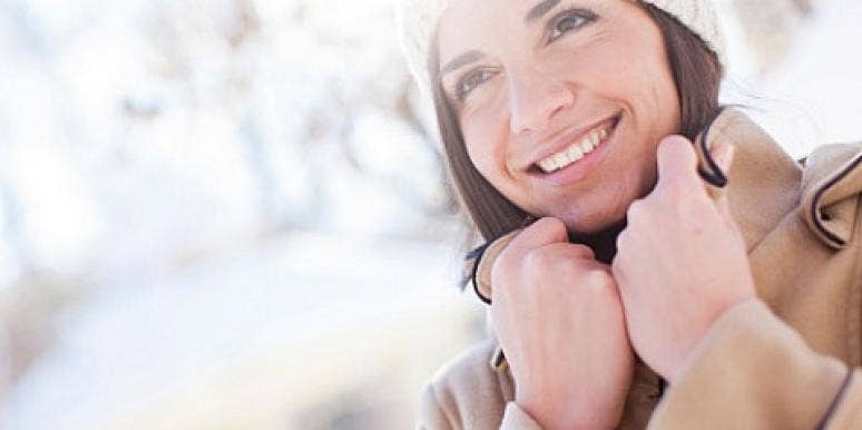 woman happy in winter woman happy in winter