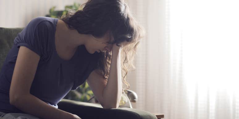 Woman Breaks Off Engagement With Fiance Since He Is At Risk For A Genetic Disease sad woman
