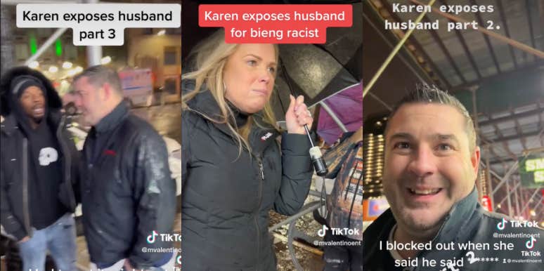 woman confronting racist husband
