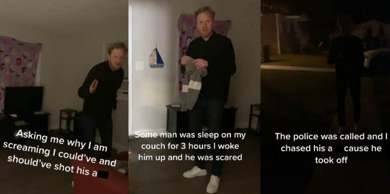 Woman Catches Strange Man Sleeping In Her House Strange man in house TikTok