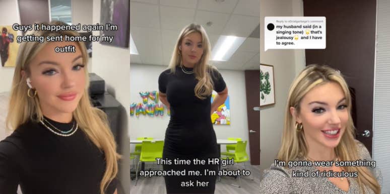 Woman Says HR Is ‘Jealous’ Of Her Outfit After She’s Sent Home From Work For Dress Code Issues Dress code TikTok