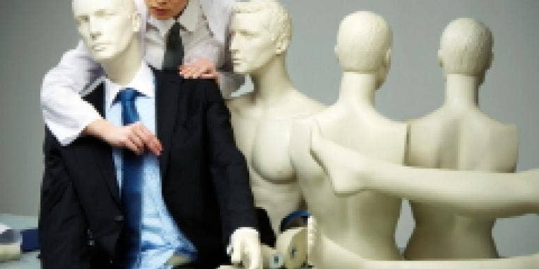 7 Ways To Transform His Style Woman dressing a mannequin