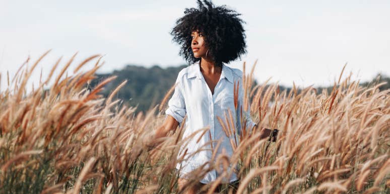 Woman Responds To Husband Who Asked Her To Get A Boob Job Woman walking in field