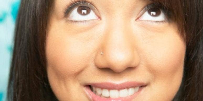 woman biting lip